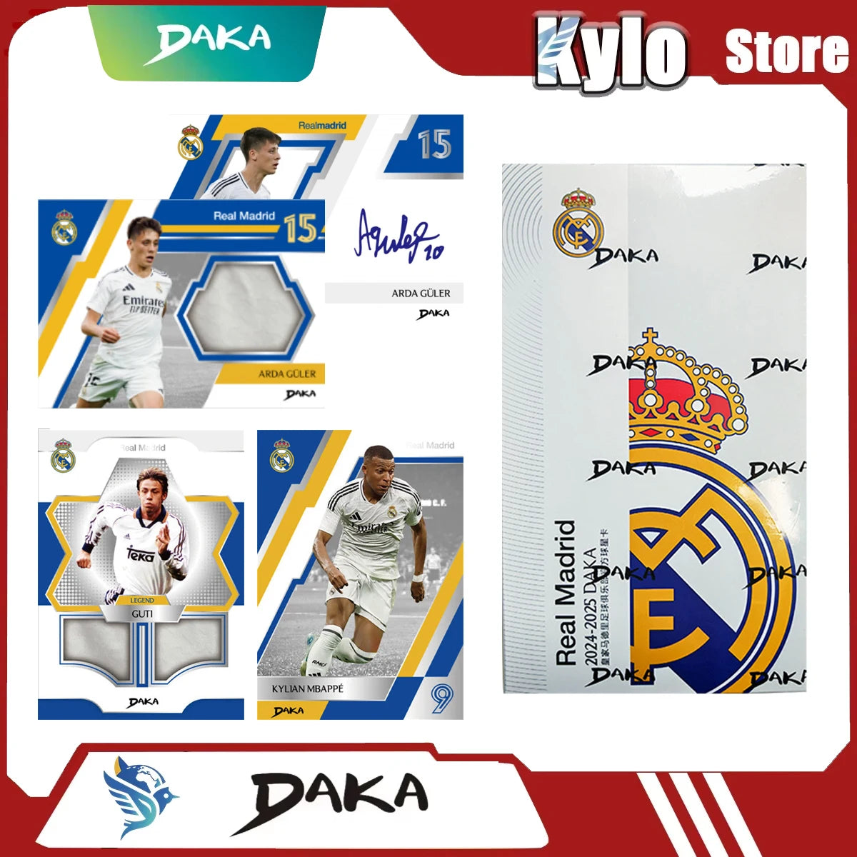 Original 2025 DAKA Real Madrid Star Cards Sammelbox Limitierte Auflage Nummerierte Unterschrift Must-have für Fans und Sammler Hauptbild