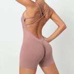 Gepolsterter Activewear Gym Yoga Bodysuit Damen Fitness Kleidung Damen Workout Weibliche Sportoutfit Anzüge Trainings Jumpsuit