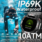 T-Rex 3 Ultra Militärische GPS-Smartwatch 10ATM Wasserdicht Kompass Höhenmesser Barometer AMOLED Herren HD Anruf Sport-Smartwatch