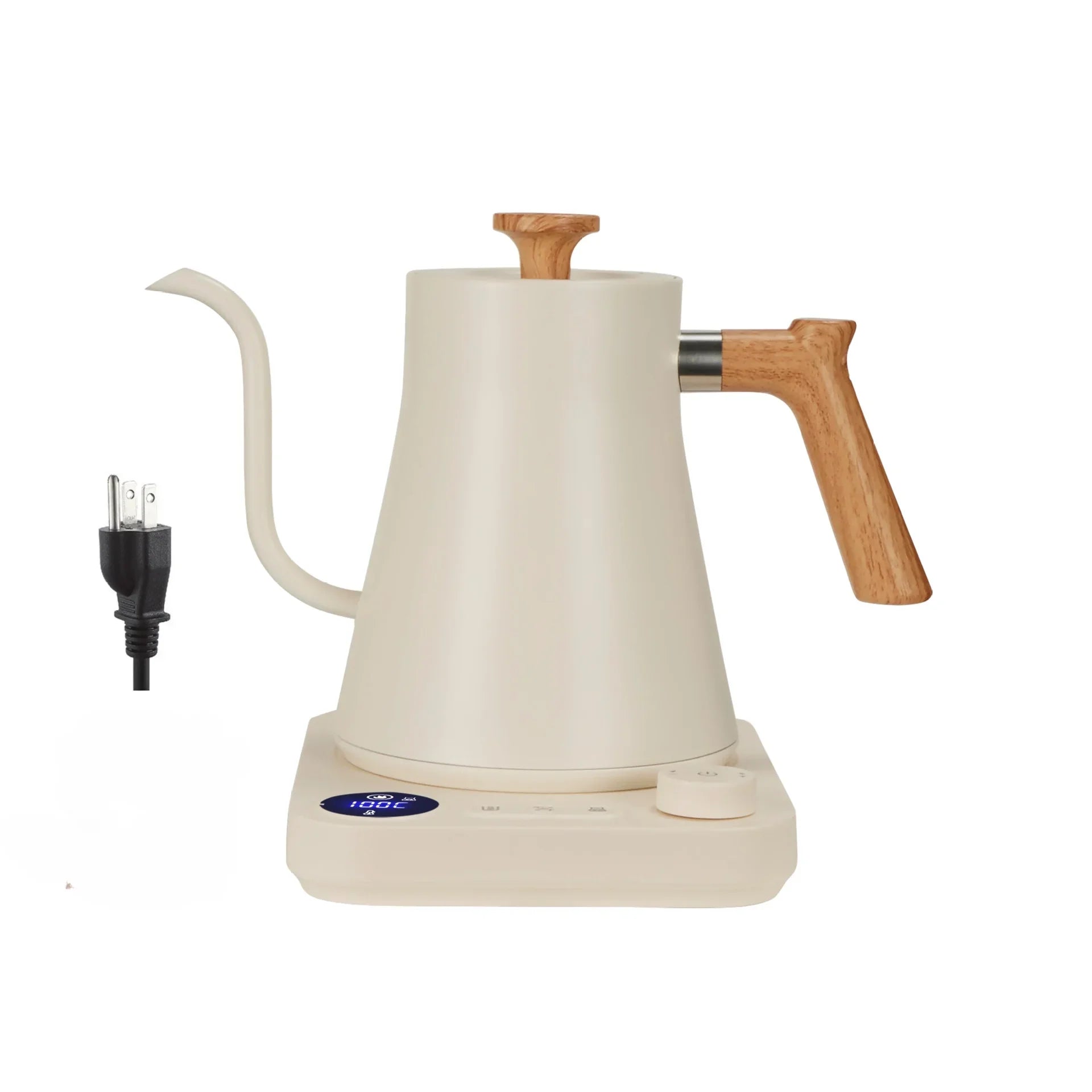 Elektrischer Schwanenhals-Wasserkocher 900ML Handbrühkaffeekanne Smarte Teekanne Temperaturregelung Schnelles Aufheizen des Wasserkochers 110V/220V