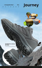 Herren-Outdoor-Sportschuhe für Frühling und Herbst mit drehbarer Schnalle, bequem, rutschfest, Wanderschuhe, große Größen 39–48