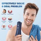 Sejoy Elektrische Wasserflosser Munddusche Wiederaufladbar Tragbar Dental 5 Modi Wassertank Zähne 300ML Wasserdichter Reiniger