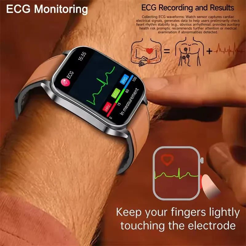 2026 Neue Gesundheits-Smartwatch Lasertherapie Reduziert Drei Hochs Blutsauerstoff Blutdruck Harnsäure Blutfette EKG-Smartwatch Für Herren
