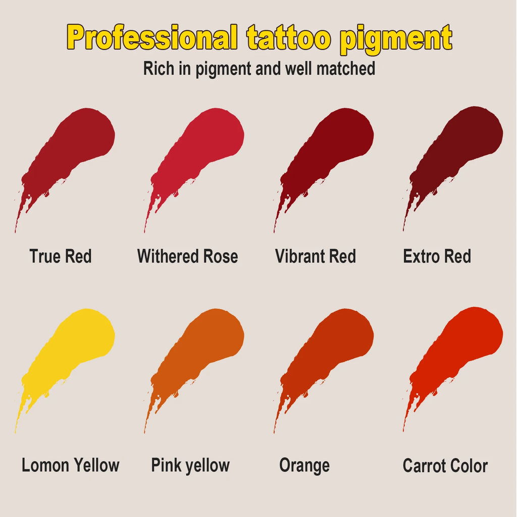 KVM 8 Farben 5ML Lippen-Tattoo-Tinte Microblading-Tinten Semi Permanent Make-up Pigment Tattoo-Tinte Body Art Lippenfarbe Tattoo Zubehör