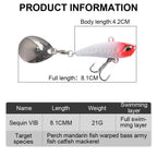 WALK FISH 7g 11g 15g 21g Spinnerbait Metall VIB Angelköder rotierender Schwanz Vibration Pailletten Japan Wobbler Trollingköder Pesca