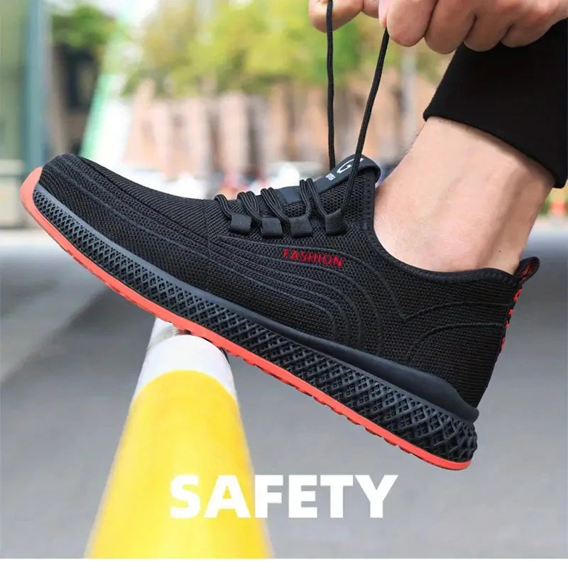 Durchtrittsichere atmungsaktive Arbeitssicherheitsschuhe Stichschutz-Sicherheitsschuhe Herren Stahlkappenschuhe Herren Baugewerbe-Arbeitsschuhe Schutzschu