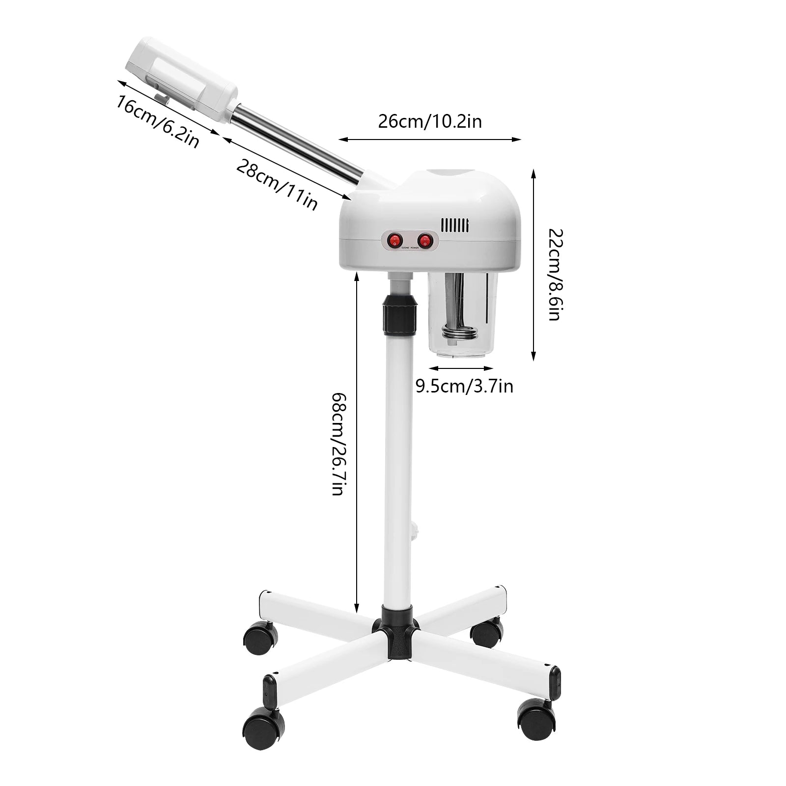 Professioneller 2-in-1-Ozon-Gesichtsdampfer mit automatischer Abschaltautomatik für Schönheitssalons, Spas und Hautpflege zu Hause