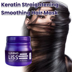 250g Keratin-Glättende Haarmaske Haare wiederherstellen, weicher machen, Glanz verleihen, Glätteisen Tiefenreparatur-Conditioner für trockenes, geschädigtes, krauses Haar