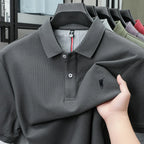 Polo-Shirt aus 100 % reiner Baumwolle, Kurzarm, High-End-Luxusmarke, Mode, Paul Pony Stickerei, Golf, Business Casual Herren T-Shirt