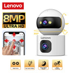 Lenovo Dual-Lens HD IP Überwachungskamera 8MP WLAN-Kamera für den Innenbereich Automatische Verfolgung Farb-Nachtsicht-CCTV Audio-Video-Überwachungskamera
