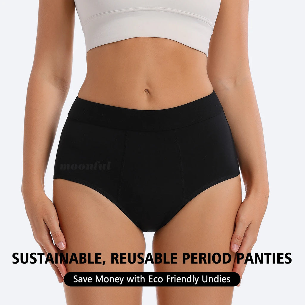 3 Stk./Set Menstruationshöschen Damen sehr starke Blutung Menstruationsunterwäsche High Waist Auslaufsicher Period Panties für Mädchen Set