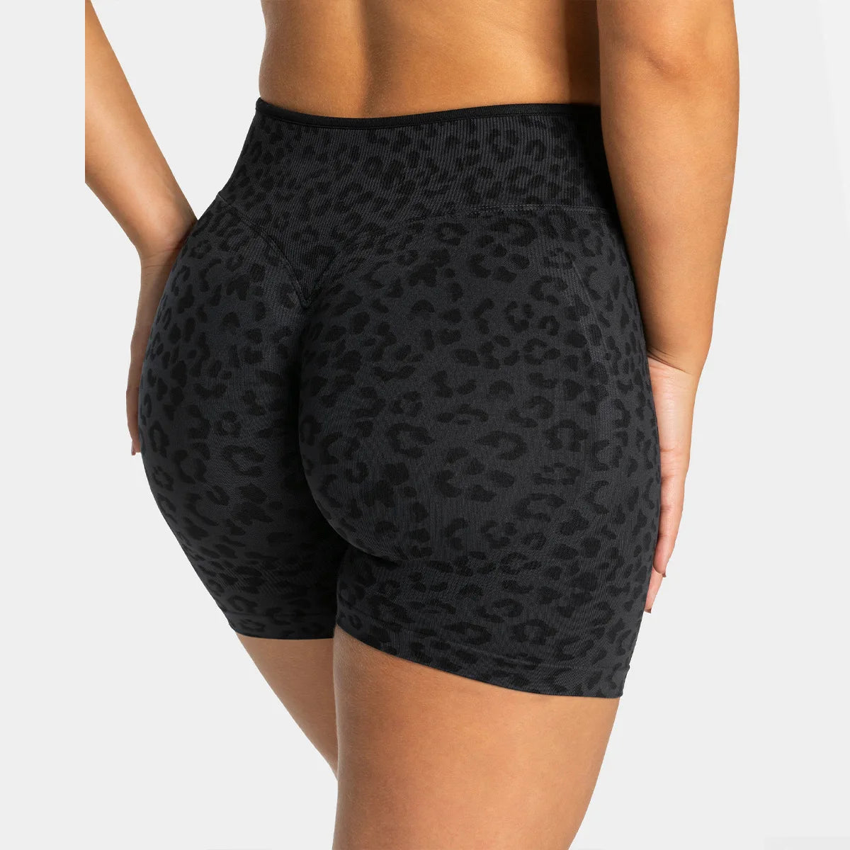 Schnelltrocknende, nahtlose Yoga-Shorts für Damen, hohe Taille, Po-liftend, Bauchkontrolle, Lauf- und Fitnesshose Hauptbild