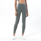 SOISOU Nylon Yogahosen Gym Leggings Damen Mädchen Fitness Weiche Strumpfhosen Hohe Taille Elastisch Atmungsaktiv Keine T-Linie Sporthosen