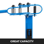 SucceBuy YP-38 Bodenmontierter Rohrbieger mit 7 Gesenken Multifunktionaler Rohrbieger mit 112 cm Teleskop-Gummigriff für Kupfer- und Stahlrohre