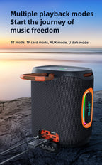 S122 25W Kabelloser Bluetooth-Lautsprecher Outdoor Tragbarer Mini Wasserdichter Lautsprecher mit Licht 6000mAh Akku Bass Boost für Outdoor