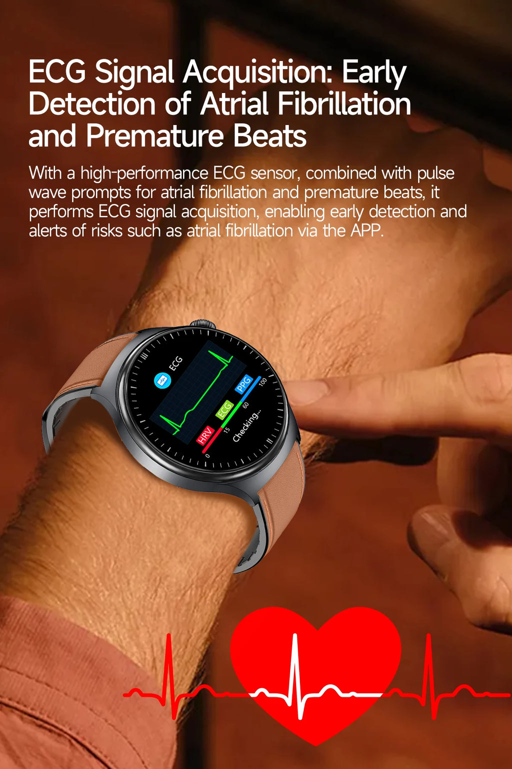 Neue genaue EKG-Smartwatch, Blutfettwerte, Fünf-Organe-Gesundheitscheck, Körpertemperatur, BT-Anruf, Sport-Smartwatches für Herren 2026