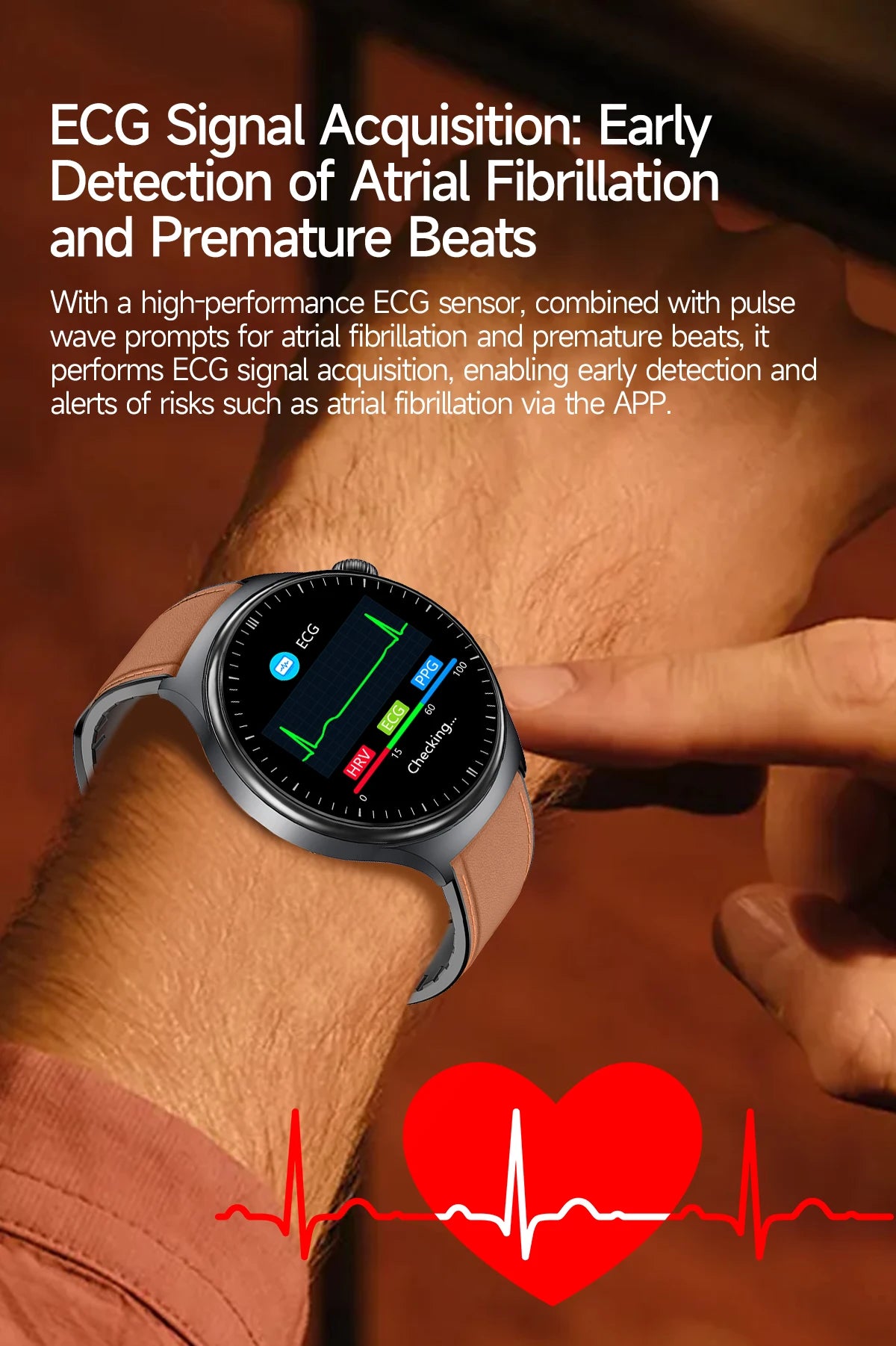 Neue genaue EKG-Smartwatch, Blutfettwerte, Fünf-Organe-Gesundheitscheck, Körpertemperatur, BT-Anruf, Sport-Smartwatches für Herren 2026