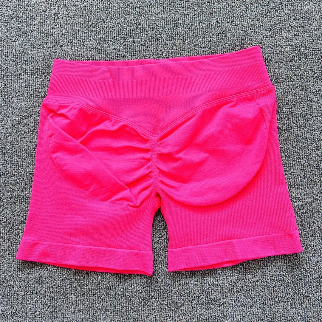 D LOGO Impact Nahtlose Fitness-Pfirsich-Hüft-Sport-Yoga-Leggings Shorts