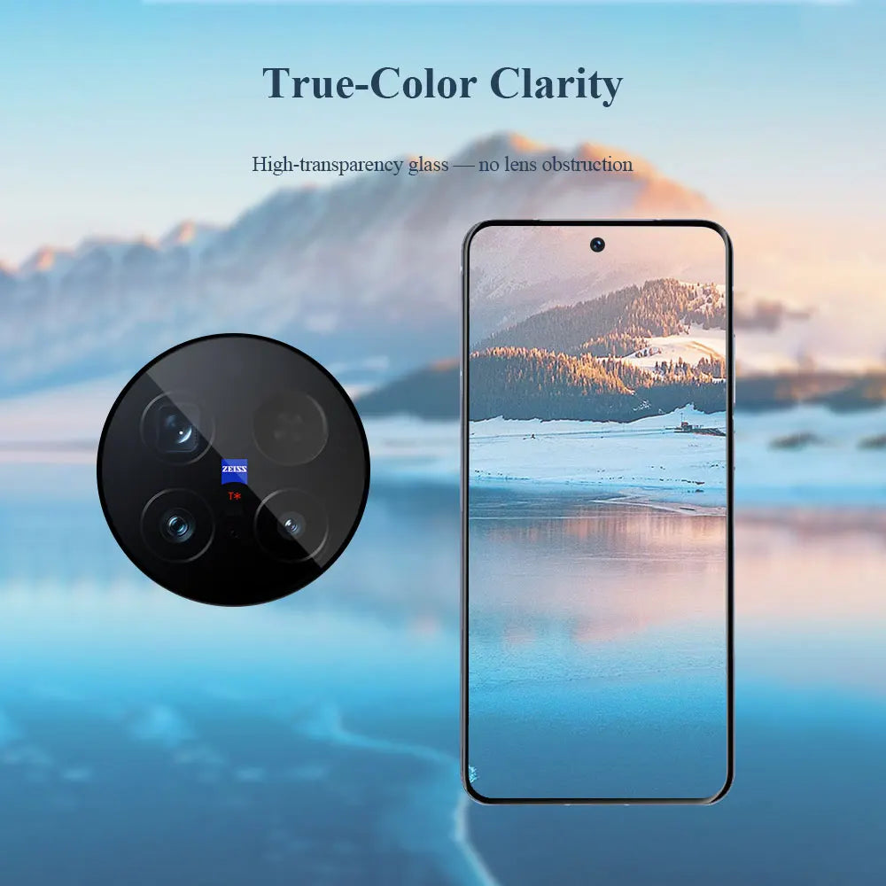 Lereach für VIVO X300 Ultra X300S Selbstpositionierender Rahmen Gehärtetes Glas Kameraobjektivschutz Anti-Kratz-Folie