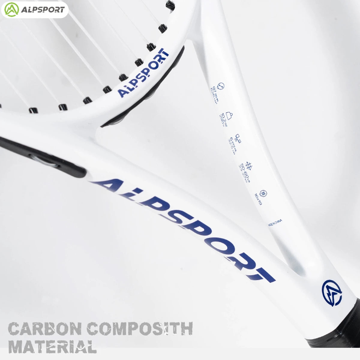 ALPSPORT Carbonfaser Tennisschläger T800 18K – Profi-Qualität mit Tasche & Band, leichter Trainingsschläger für Erwachsene, Herren & Damen