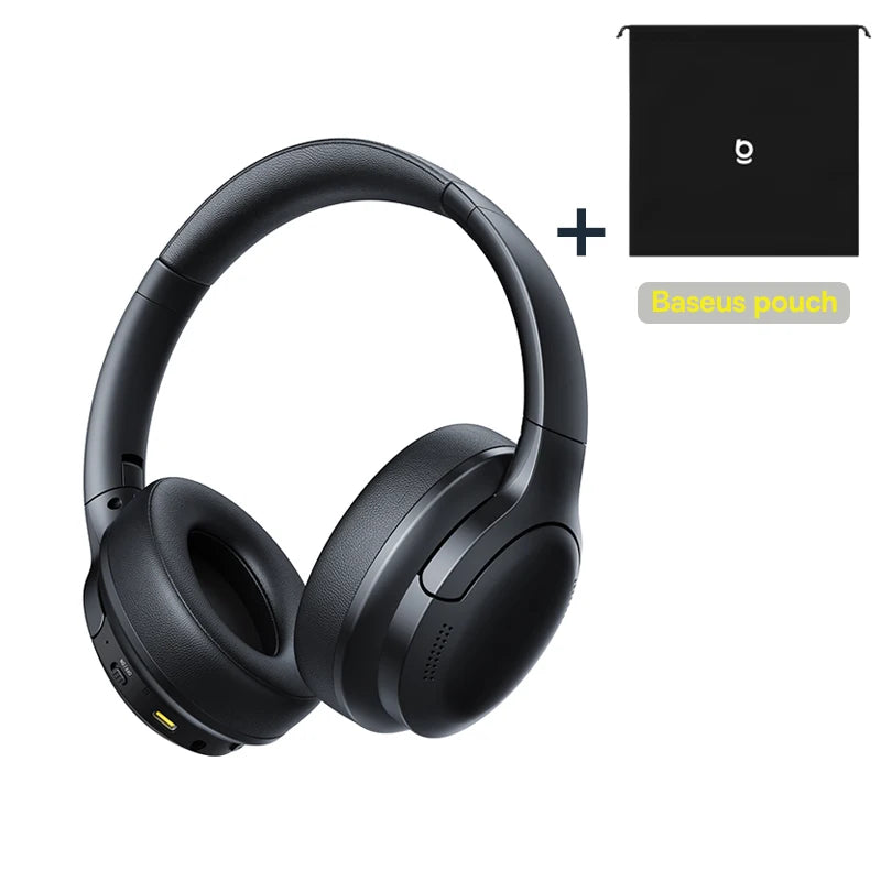 Baseus BH1 Lite Kabellose Kopfhörer Bluetooth 6.0 ENC Klare Anrufe Super Bass Hit Kopfhörer 80 Stunden Spielzeit Over-Ear Headset