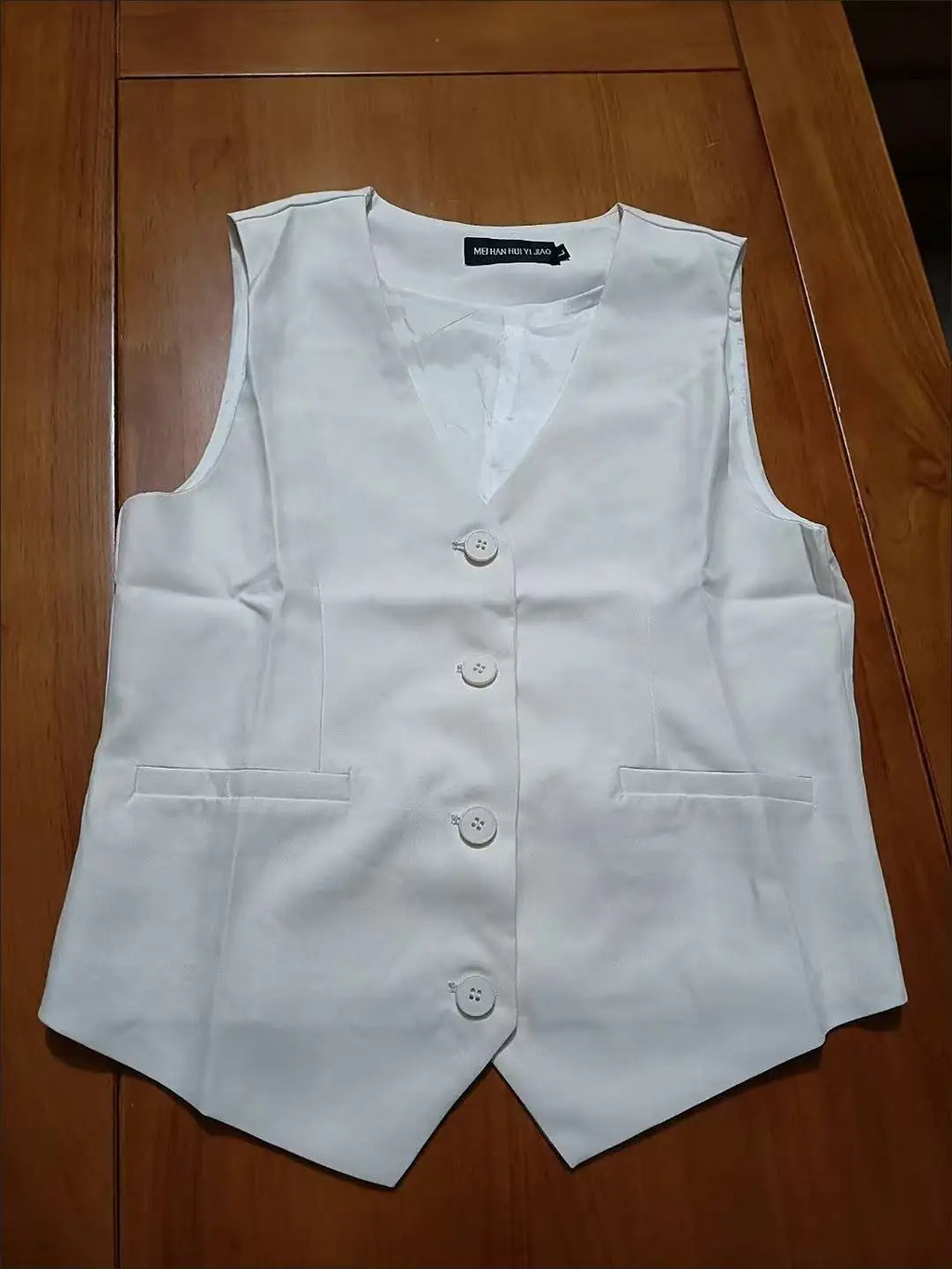 Frühling Sommer Koreanische Mode Weste 2025 Neue Damen Kurze Mode V-Ausschnitt Ärmellose Freizeit Blazer Weste Mäntel Weibliche Oberteile