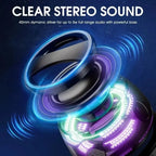 VIKEFON Tragbarer Mini Bluetooth Lautsprecher G200 RGB-Beleuchtung Magnetischer Lautsprecher BT5.3 Mini Sound Box 7 Stunden Wiedergabe Handyhalter