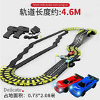 Elektrische ferngesteuerte Slot-Car-Rennbahn, groß, 2 Spieler, wettbewerbsfähig, Dual-Modus, ferngesteuert, einstellbar, Spleißen, Kinder-Erwachsenen-Geschenkset