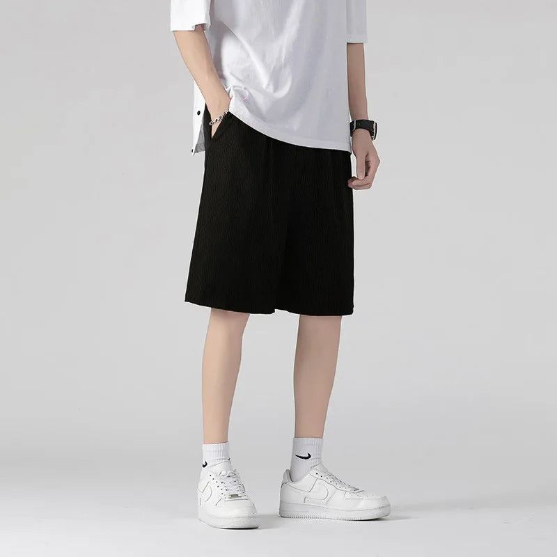 Herren-Sommer-Freizeithose in großen Größen, Strandhose, Laufhose, gerade kurze Hose, dünne Jogginghose, Freizeit-Loose-Shorts