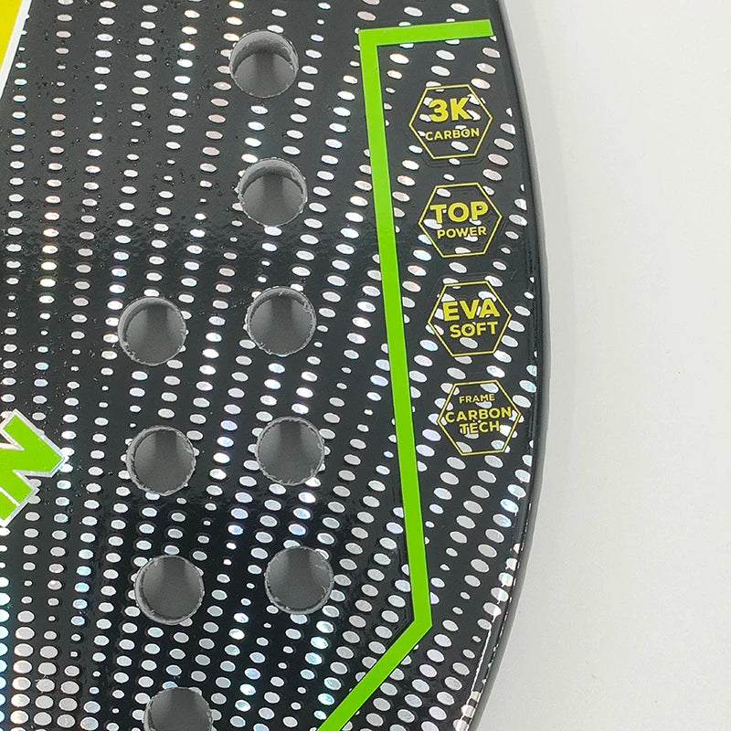 Camewin 3K Beach Tennisschläger, Vollcarbon, raue Oberfläche, Outdoor-Sport-Schläger für Herren, Damen, Erwachsene, Tennisschläger, Neu