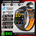 2025Neue GPS Smartwatch für Xiaomi IOS Militärkompass Taschenlampe Smartwatch Herren 10ATM Wasserdicht 100+Sportmodi BT Anruf Uhr