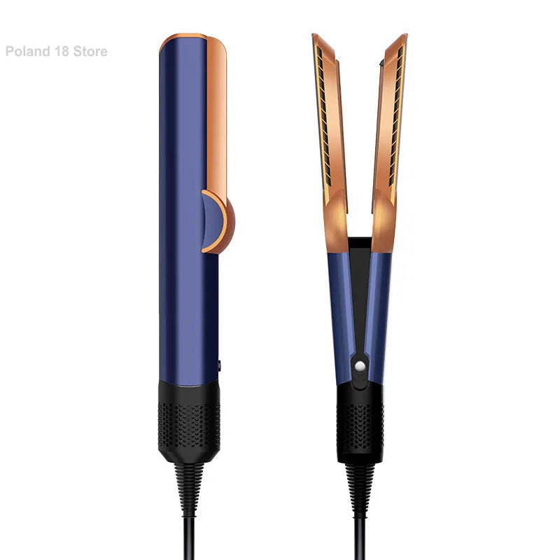 Professioneller 2-in-1 Warmluft-Glätteisen-Haartrockner mit negativen Ionen für glattes, frizzfreies Haar-Styling-Tool