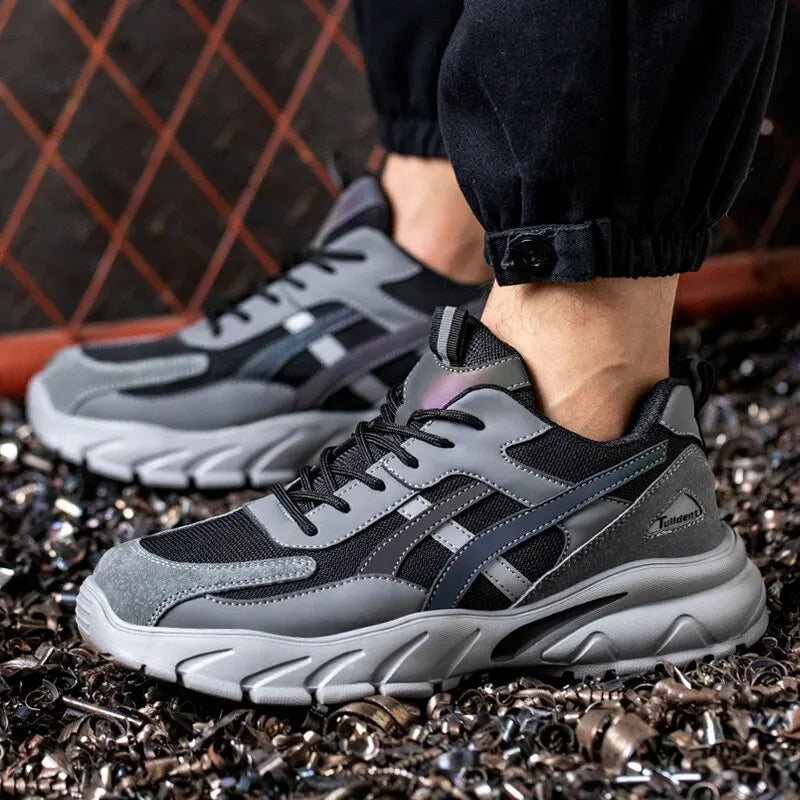 Herren-Sicherheitsschuhe, durchtrittsichere Arbeits-Sneaker, leichte Arbeitsschuhe, Herren-Stahlkappenschuhe, Sicherheitsstiefel, unverwüstliche Schuhe