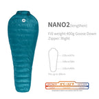 AEGISMAX Nano2 Upgrade 0 Grad 800FP Gänsedaunen Schlafsack Outdoor Ultraleichter Camping Wandern Schlafsack für Herren & Damen
