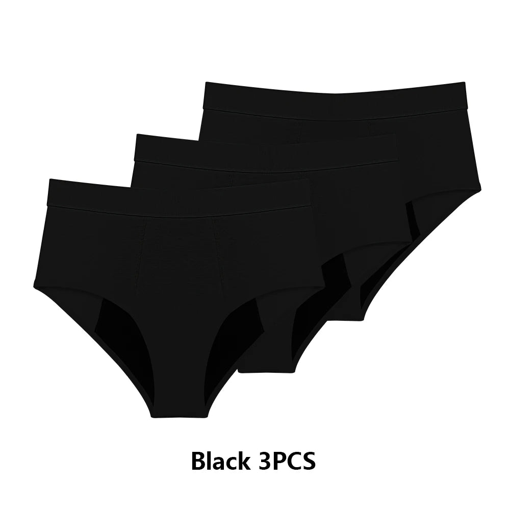 3 Stk./Set Menstruationshöschen Damen sehr starke Blutung Menstruationsunterwäsche High Waist Auslaufsicher Period Panties für Mädchen Set