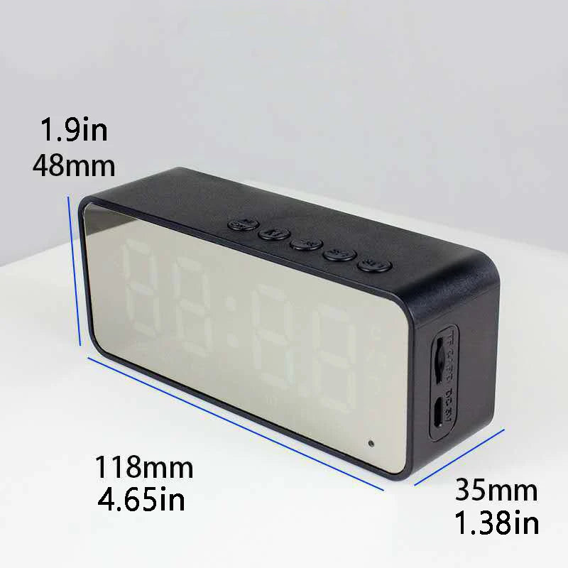 Radiowecker FM Bluetooth Lautsprecher Tragbarer Subwoofer Caixa De Som Sound Box Musik Drahtlose Mini Tieftöner Bocina Lampensäule