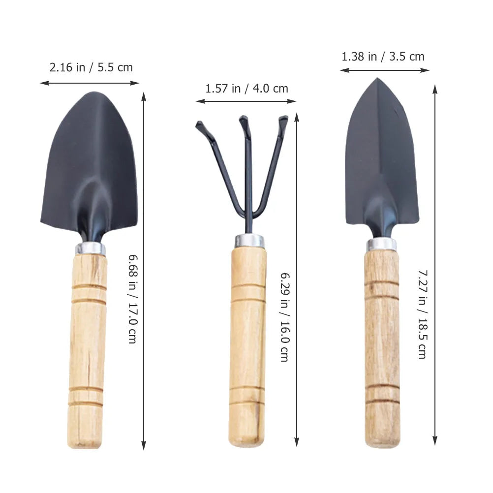 2Sets Garden Tool Set for Indoor Outdoor Gardening Hand Tools Kit with Trowel Rake Spade for Houseplants Succulents Bonsai Secondary image