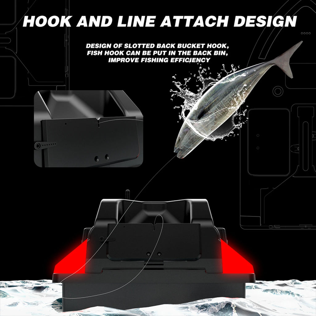 Modernes GPS-Futterboot mit 3 Köderbehältern, 12000mAh kabelloses Futterboot mit automatischer Rückkehrfunktion, verschiedene Stile