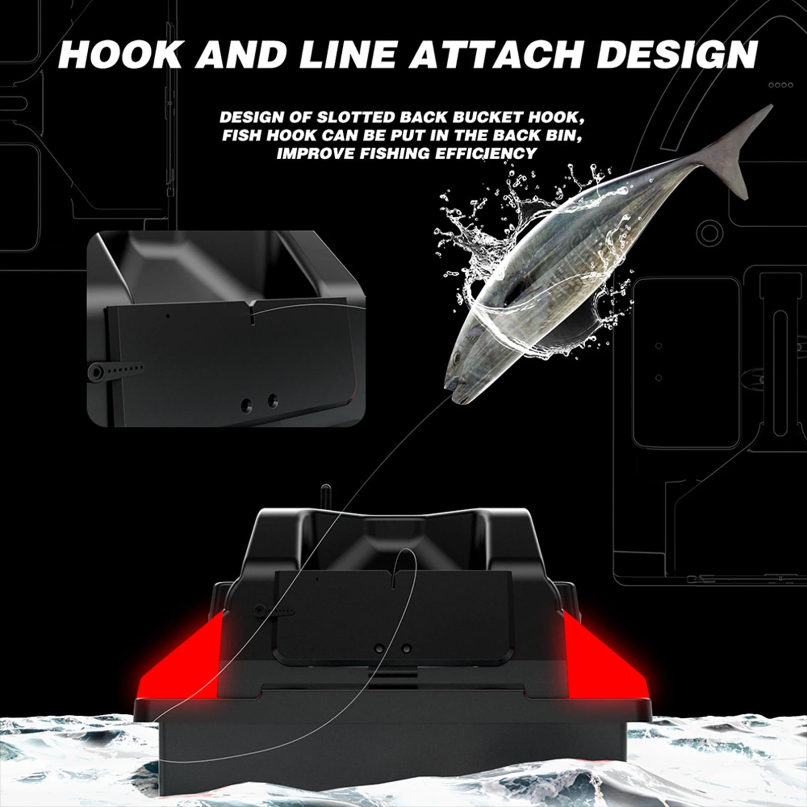 Modernes GPS-Futterboot mit 3 Köderbehältern, 12000mAh kabelloses Futterboot mit automatischer Rückkehrfunktion, verschiedene Stile