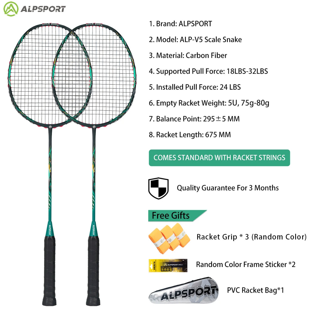 ALP ZJ2.0 Pro 4U 85g 100% Carbonfaser + Titanlegierung Badmintonschläger Ultraleichte Sportausrüstung Schläger Badmintontraining