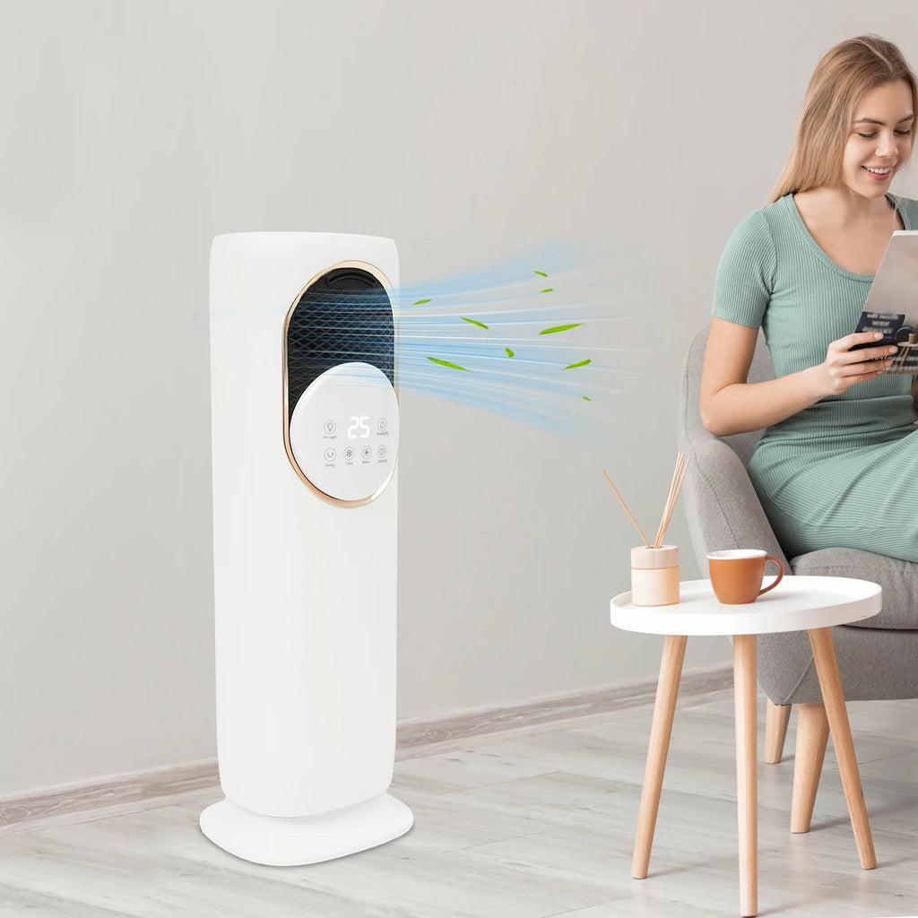 Portable Mini Air Conditioner Cooler Fan 4L Capacity 90° Rotatable 1-8H Timed On-Off Easy Maintenance for Home And Office Use