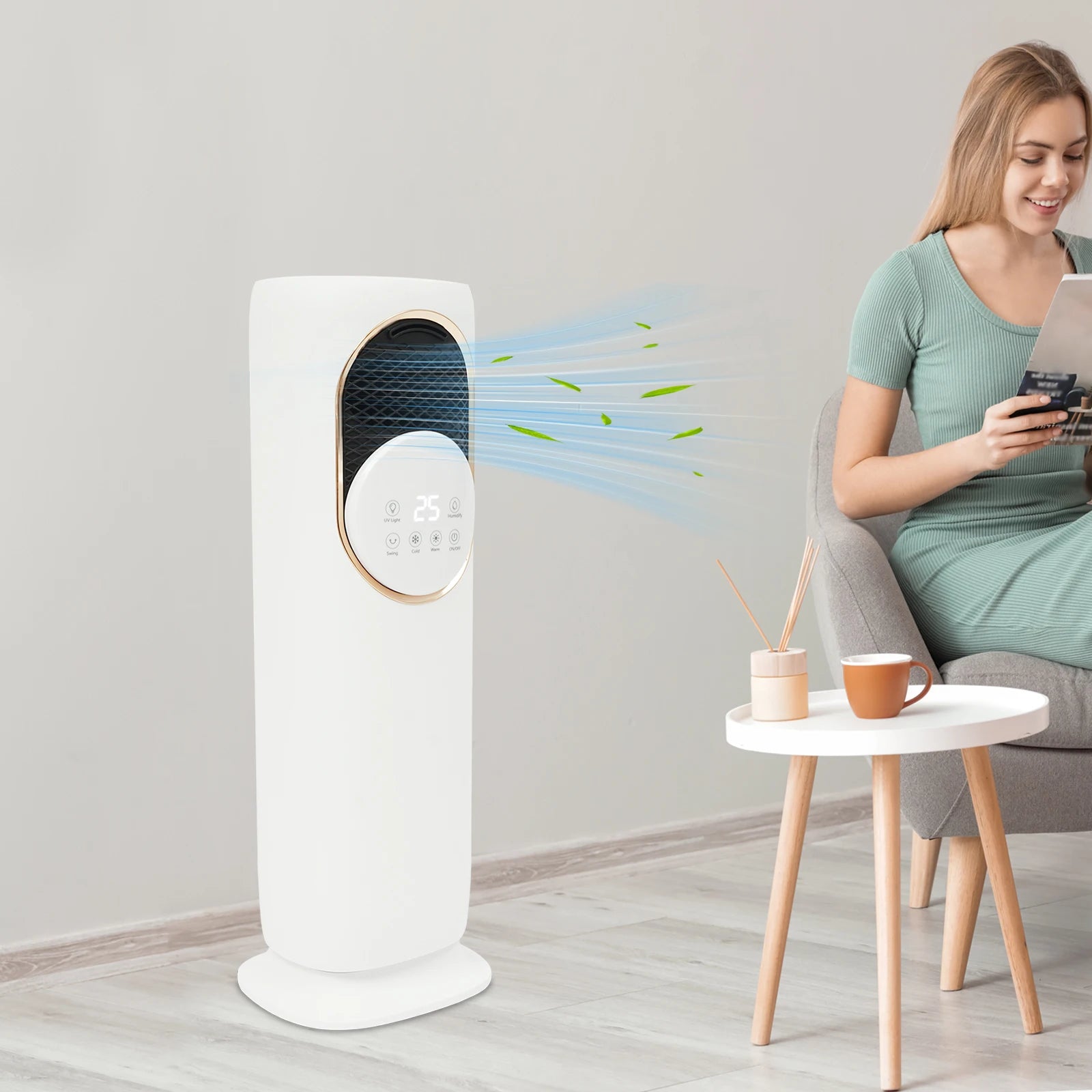 Portable Mini Air Conditioner Cooler Fan 4L Capacity 90° Rotatable 1-8H Timed On-Off Easy Maintenance for Home And Office Use