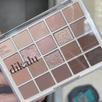 DIKALU 20-Farben Koreanische Lidschatten-Palette mit geringer Sättigung Matt Wasserfest Braun Rosa Lidschatten-Palette Langanhaltendes Tages-Make-up
