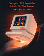 Divoom MiniToo Retro Bluetooth-Lautsprecher Tragbarer Pixel-Display-Musikbox Retro-Computer-Stil Lautsprecher Geschenk