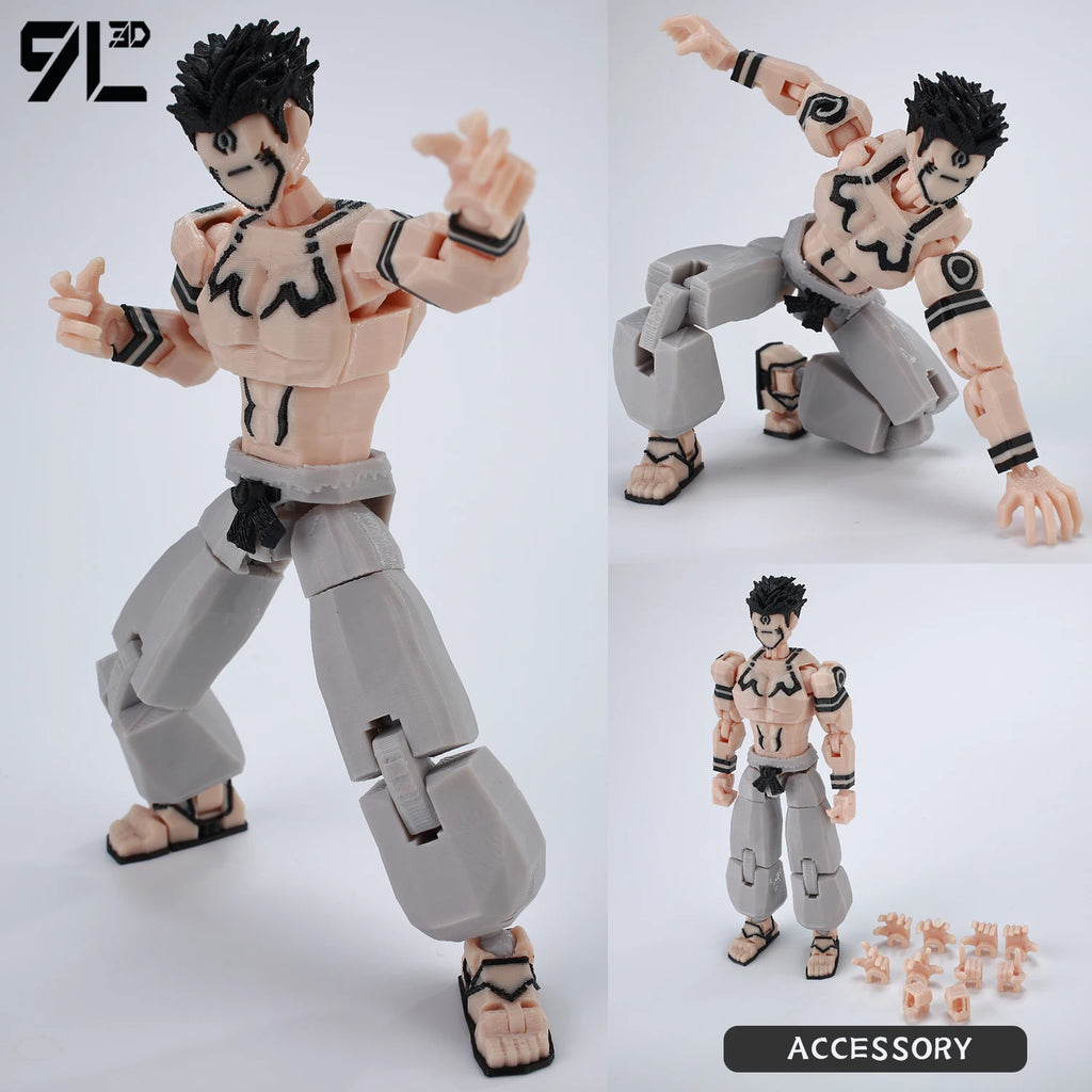 9L3D Lucky13 Gojo Sukuna Jujutsu Fushiguro Toji Gojo Satoru Actionfigur Dummy13 T13 Mehrgelenkige Sammlerstücke Titan13