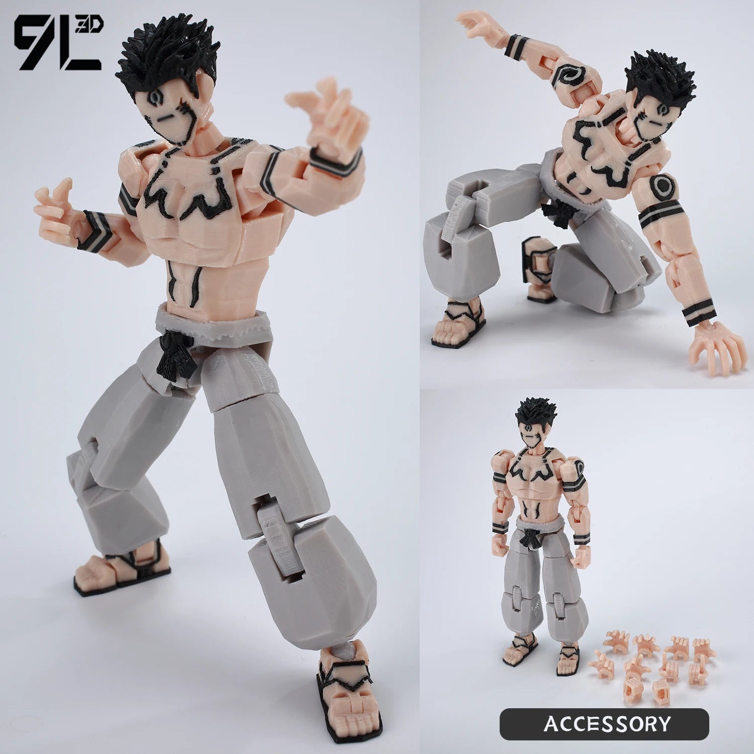 9L3D Lucky13 Gojo Sukuna Jujutsu Fushiguro Toji Gojo Satoru Actionfigur Dummy13 T13 Mehrgelenkige Sammlerstücke Titan13