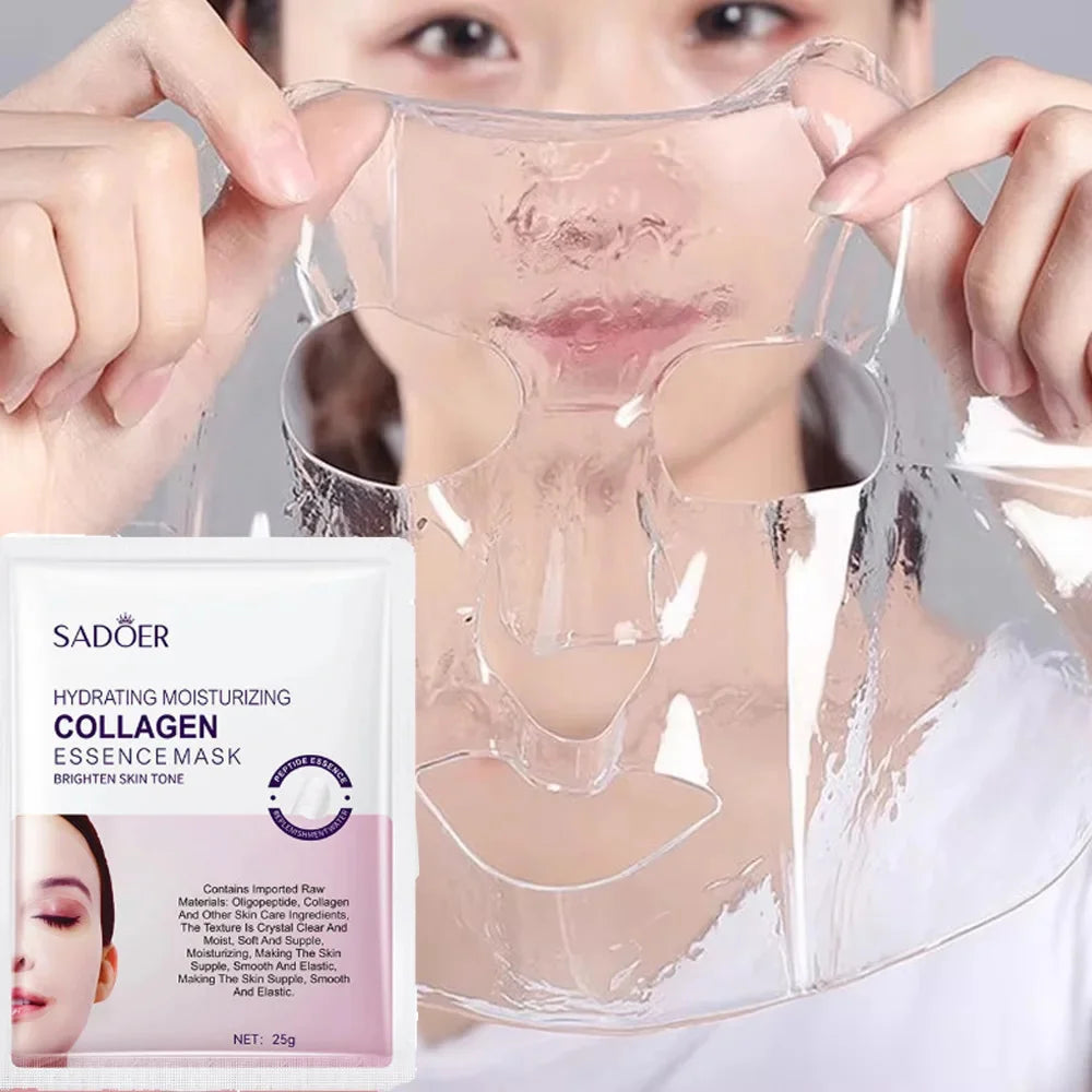 Collagen Anti Wrinkle Facial Mask Anti Aging Fade Fine Lines Firm Skin Moisturizing Brightening Smooth SkinCare Korean Cosmetics Main image