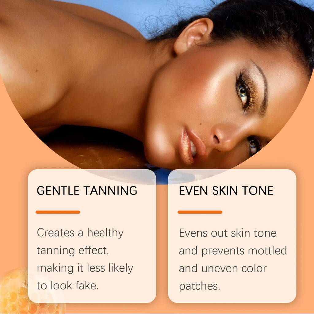 Aloe Vera Bräunungsserum/-öl für Gesicht & Körper, Bronzing & Sonnencreme, Natürliche Bräunungsbeschleuniger-Creme für Solarien & Außensonne