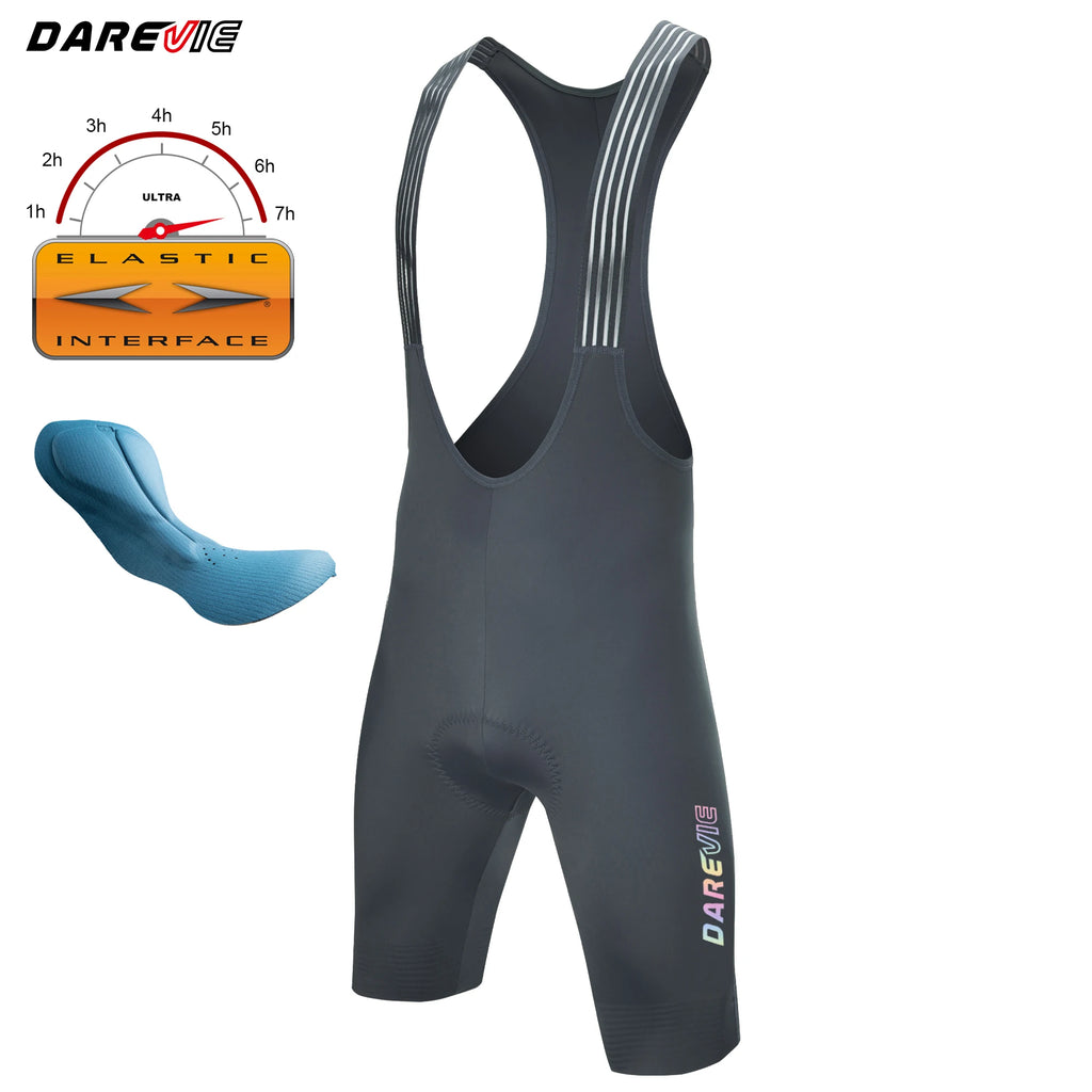 DAREVIE Radhose Seamless 4.0 Italien ELASTIC-INTERFACE Polster Radhose Diamond Beinabschluss Herren Trägerhose