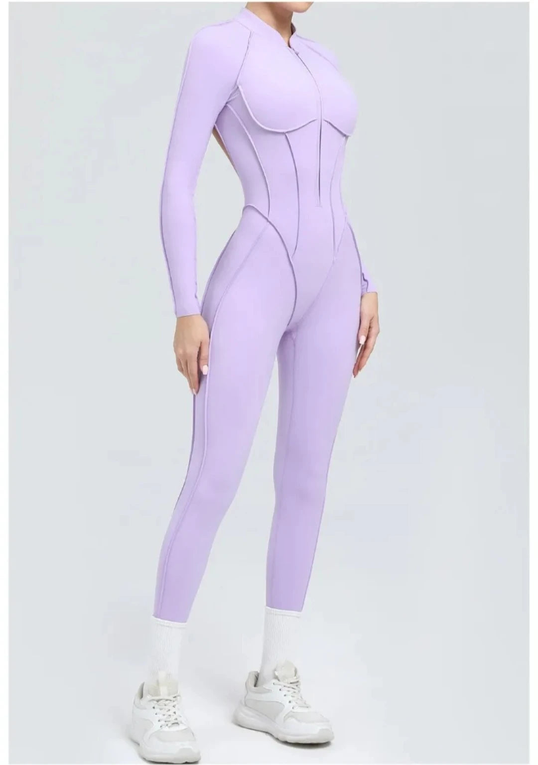 Women's Yoga Jumpsuit Hip Lift Sports Fitness Removable Padding Backless Zipper Leggings One-Piece Running Workout Gym Jumpsuit